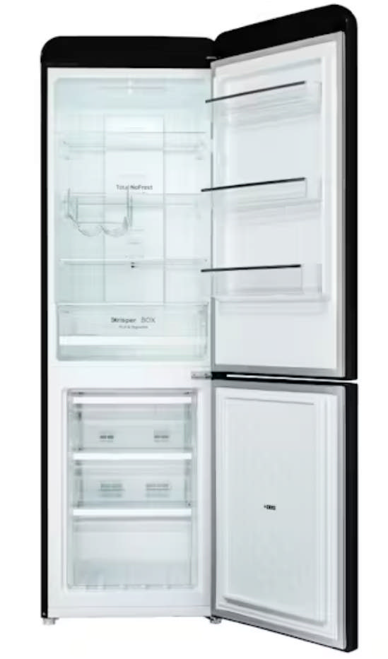 CHiQ 231L Retro Bottom Mount Fridge - Black